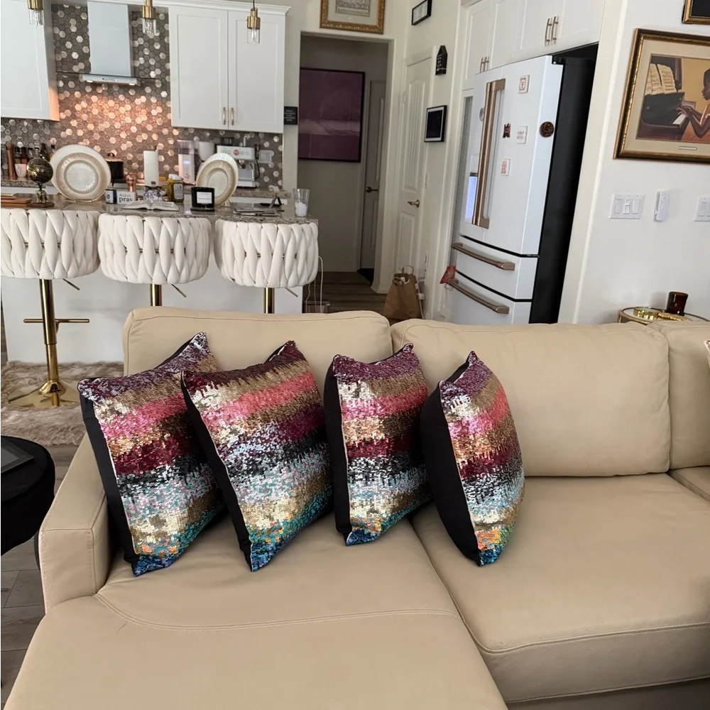 Z Gallerie Multicolor Sequin Pillows